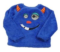 Modrá chlupatá mikina s příšerkou George