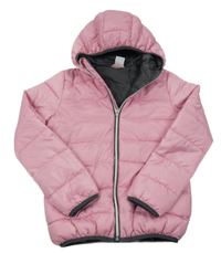 Světlerůžová šusťáková zateplená bunda s kapucí Y.F.K.