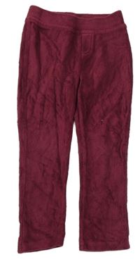 Vínové žebrované sametové tregíny Nutmeg