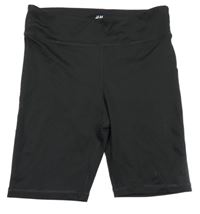 Černé sportovní elastické kraťasy H&M