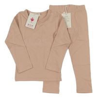 Nové - 2set - Růžové triko + legíny 