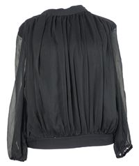 Dámská černá šifonová crop halenka Vero Moda 