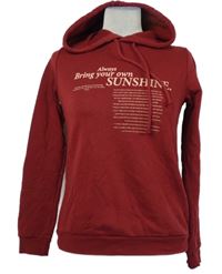 Dámská karmínová mikina s nápisy a kapucí MAX vel. 32