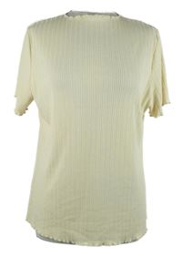 Dámské smetanové žebrované tričko TU 