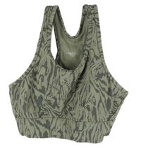 Dámský khaki vzorovaný sportovní crop top Varley 