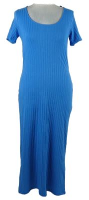 Dámské modré žebrované midi šaty Primark 