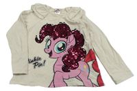 Smetanové triko s My little pony a flitry C&A