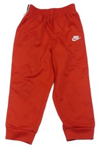 Červeno-černé sportovní kalhoty s logem Nike