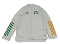 Bílá sportovní fotbalová propínací mikina Celtic Adidas