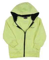 Neonově žlutá propínací mikina s logem a kapucí Bekkin