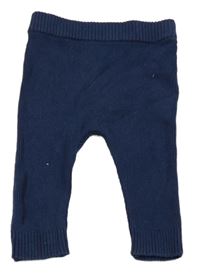 Tmavomodré pletené kalhoty M&S