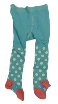 Modré puntíkaté punčocháče Mini Boden