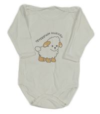 Bílé body s ovečkou 