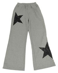 Světlešedé tepláky s hvězdami