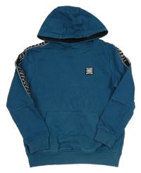 Petrolejová mikina s nášivkou a kapucí George