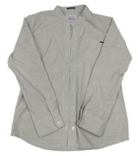 Hnědo-bílá pruhovaná košile