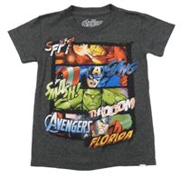 Šedé tričko s Avengers 