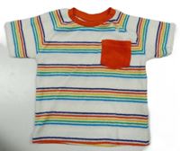 Bílo-modro-červené pruhované froté tričko George