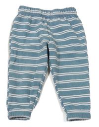 Modro-bílé pruhované tepláky Primark