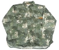 Khaki-béžová vzorovaná riflová košile George