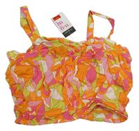 Oranžovo-zeleno-růžový vzorovaný top zn. Primark