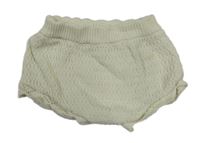 Smetanové pletené kraťasy George