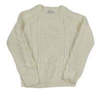 Bílý vzorovaný svetr Primark