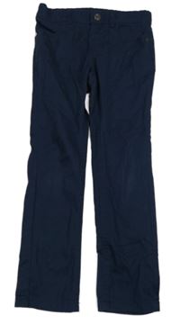 Tmavomodré plátěné kalhoty C&A