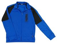 Modro-černá propínací sportovní mikina s logem PUMA