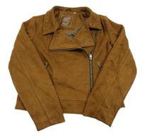 Tmavohnědý semišový jarní crop křivák se cvočky C&A