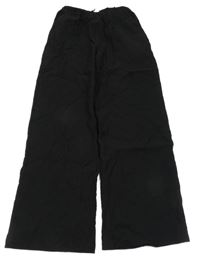 Černé široké kalhoty H&M