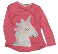Růžové triko s jednorožcem Bluezoo