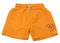 Neonově oranžové plážové kraťasy s potiskem ,F&F