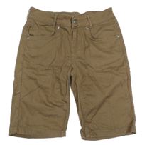 Hnědé riflové kraťasy 