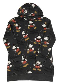 Tmavošedé teplákové šaty s Mickeym a kapucí H&M