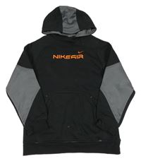 Černo-šedá mikina s kapucí Nike