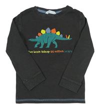 Šedé triko s dinosaurem M&S