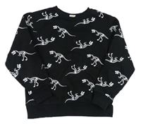 Černá mikina s dinosaury H&M