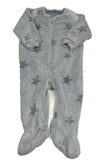 Tmavomodrý hvězdičkovaný plyšový overal Next 