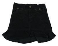 Černá manšestrová sukně H&M