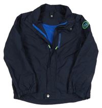 Tmavomodrá šusťáková jarní bunda Tchibo