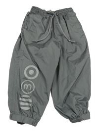 Šedé šusťákové podšité kalhoty Minymo