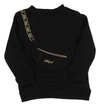 Černá mikina s našitou ledvinkou George