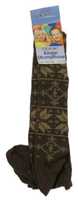 Nové - Hnědé punčocháče se vzorem Pocopiano