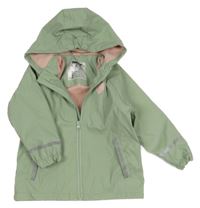 Zelenošedá nepromokavá jarní bunda s kapucí Lupilu