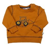 Skořicová mikina s traktorem Liegelind 