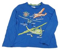 Modré triko s letadly C&A