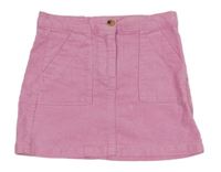 Světlerůžová manšestrová sukně H&M