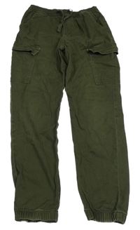 Olivové cargo cuff rifle Tex