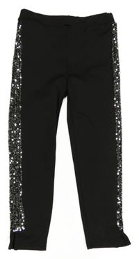 Černé sportovní legíny s flitry Shein